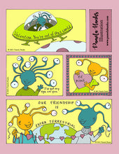Load image into Gallery viewer, Valentines: Alien Monsters