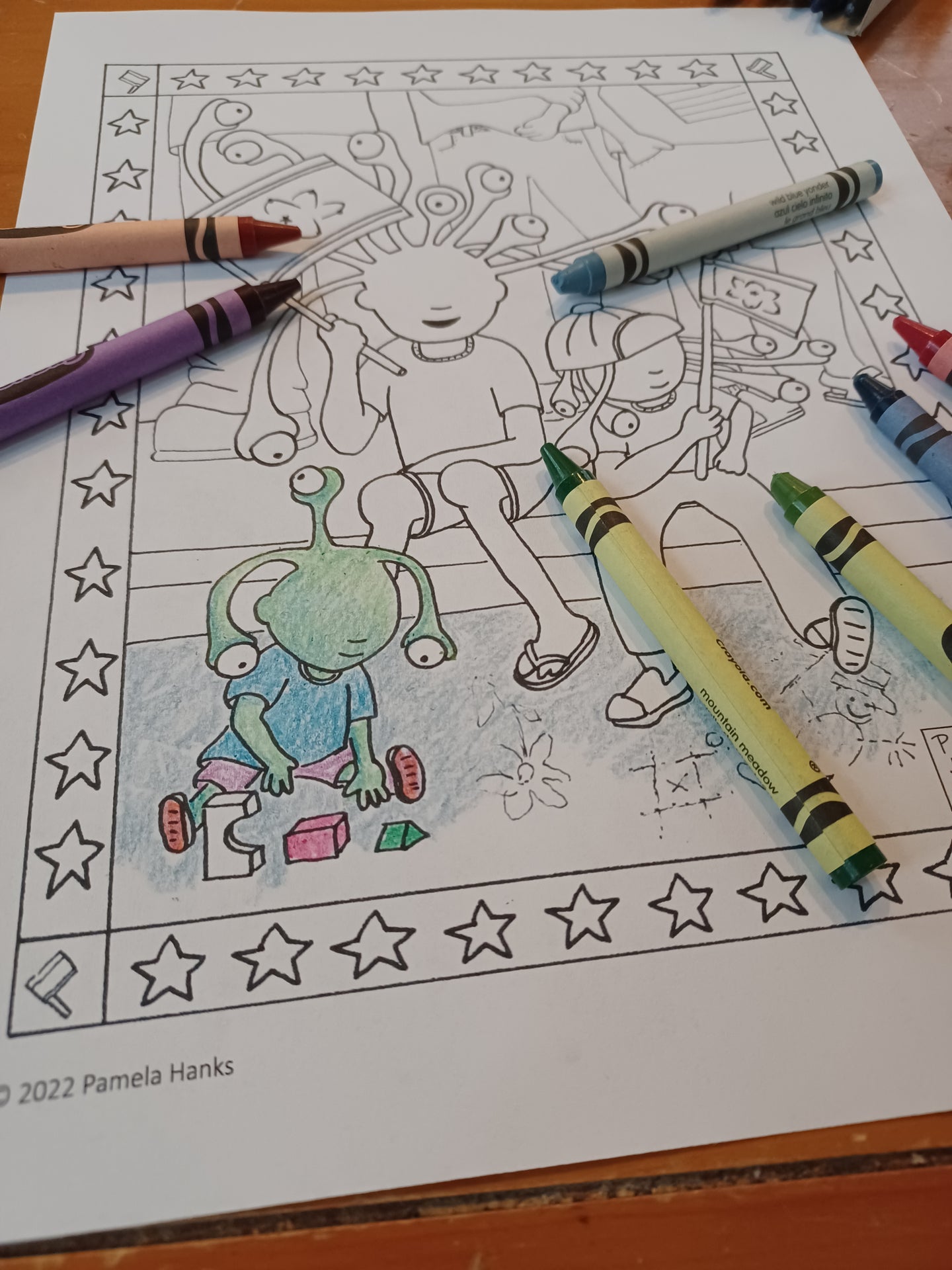 Alien Parade Coloring Page