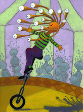 Load image into Gallery viewer, Circus Unicyclist: Original Art
